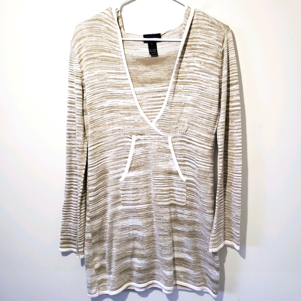 Athleta Hooded Pullover Cotton Blend Sweater